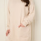 Soft knit front pocket co-ord in Beige