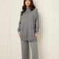 Soft knit front pocket co-ord in Grey