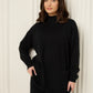 Soft knit front pocket co-ord in Black