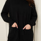 Soft knit front pocket co-ord in Black