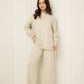 Heart detail soft knit co-ord in Beige