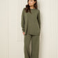 Heart detail soft knit co-ord in Khaki
