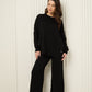 Heart detail soft knit co-ord in Black