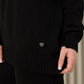 Heart detail soft knit co-ord in Black