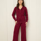 Peplum detailed co-ord in Wine