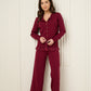 Peplum detailed co-ord in Wine