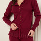 Peplum detailed co-ord in Wine