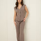 Vest button corset co-ord in Taupe