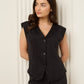 Vest button corset co-ord in Black