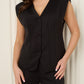 Vest button corset co-ord in Black