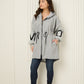LOVE detailed parker jacket in Grey