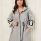 LOVE detailed parker jacket in Grey