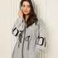 LOVE detailed parker jacket in Grey