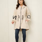 LOVE detailed parker jacket in Beige