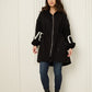LOVE detailed parker jacket in Black