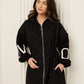 LOVE detailed parker jacket in Black