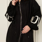 LOVE detailed parker jacket in Black