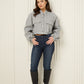Front pocket detailed cropped jacket in Grey
