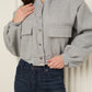 Front pocket detailed cropped jacket in Grey