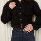 Front pocket detailed cropped jacket in Black