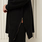 Side zip detailed co-ord in Black
