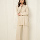 Side zip detailed co-ord in Beige