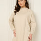 Side zip detailed co-ord in Beige