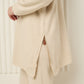 Side zip detailed co-ord in Beige