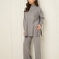 Side zip detailed co-ord in Grey