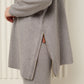 Side zip detailed co-ord in Grey
