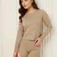 Long sleeve active leisure legging set in Taupe