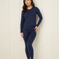 Long sleeve active leisure legging set in Navy