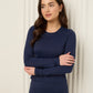 Long sleeve active leisure legging set in Navy