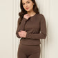 Long sleeve active leisure legging set in Choco