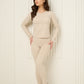 Long sleeve active leisure legging set in Beige