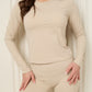 Long sleeve active leisure legging set in Beige