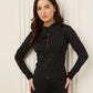 Active leisure jacket legging set in Black