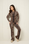 Active leisure jacket legging set in Leopard