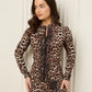 Active leisure jacket legging set in Leopard