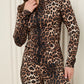 Active leisure jacket legging set in Leopard