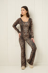 Active leisure jumpsuit in Leopard