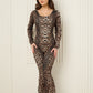 Active leisure jumpsuit in Leopard