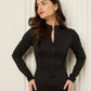 Active leisure zip up jumpsuit in Black
