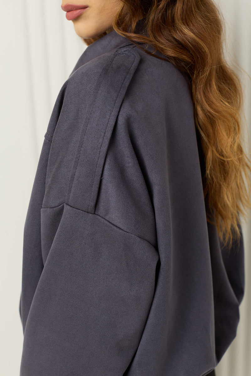 Suede bomber jacket in Grey