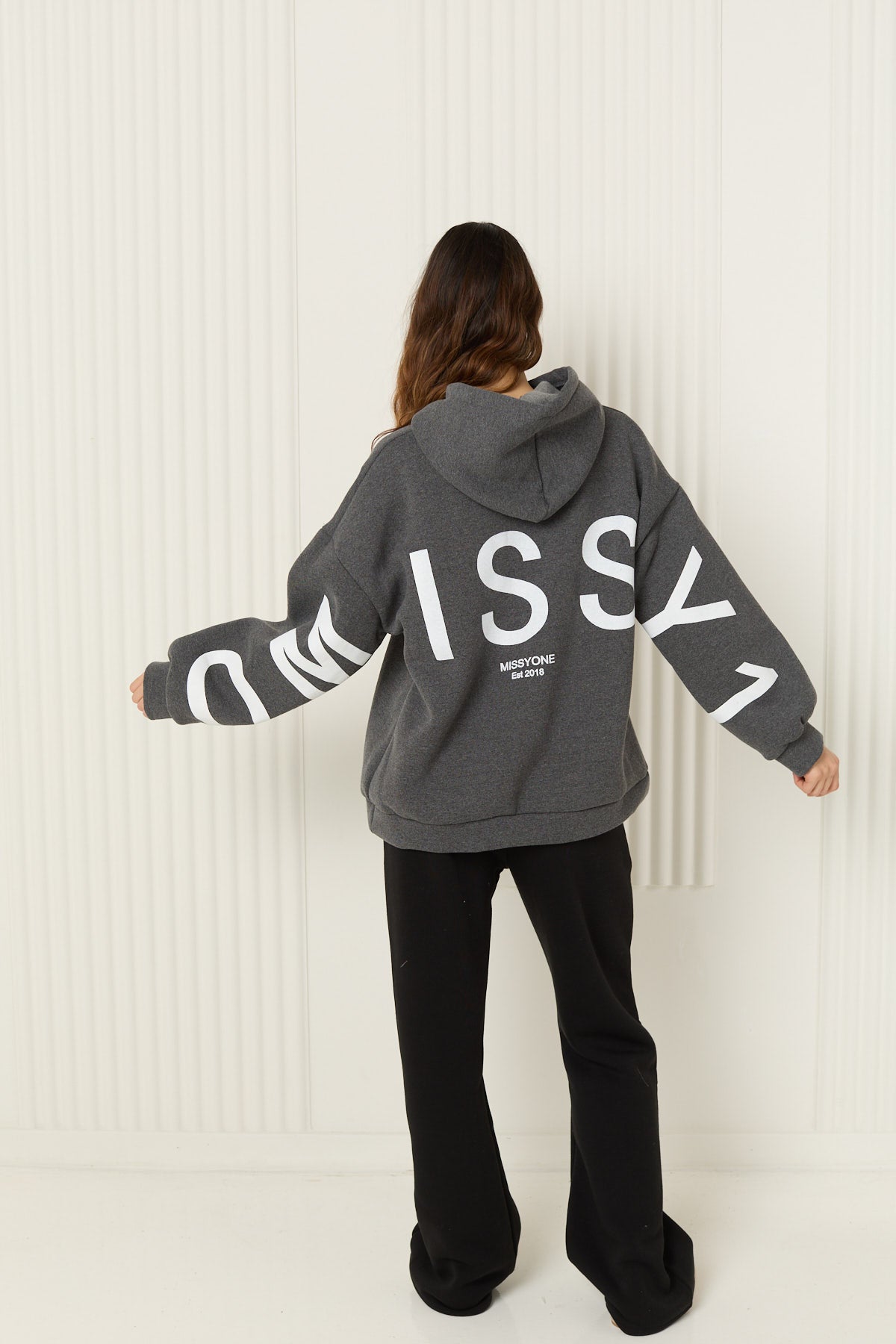 M I S S Y soft hoody in Grey