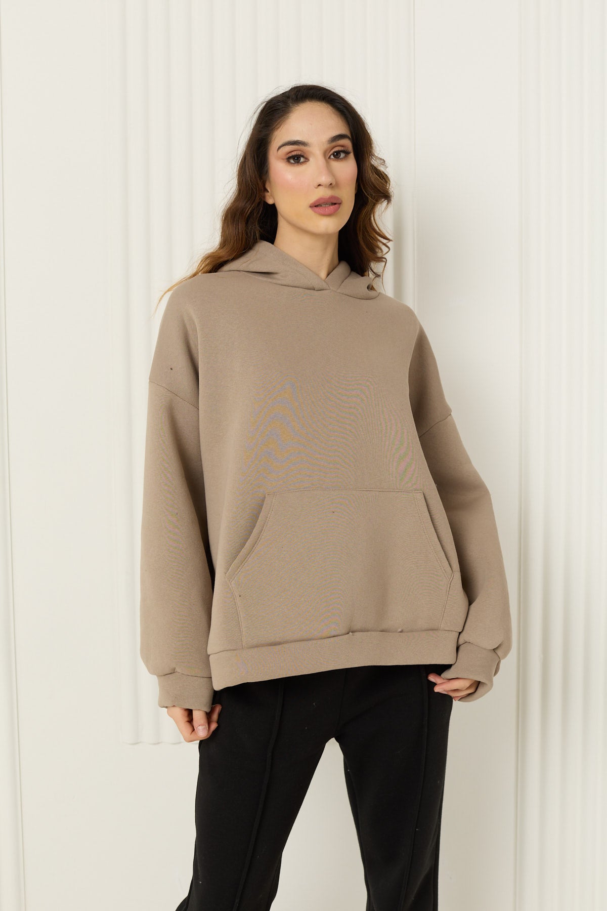 M I S S Y soft hoody in Taupe