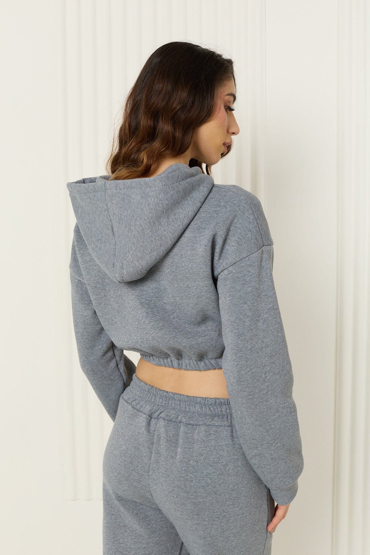 Corset detailed tracksuit in Grey