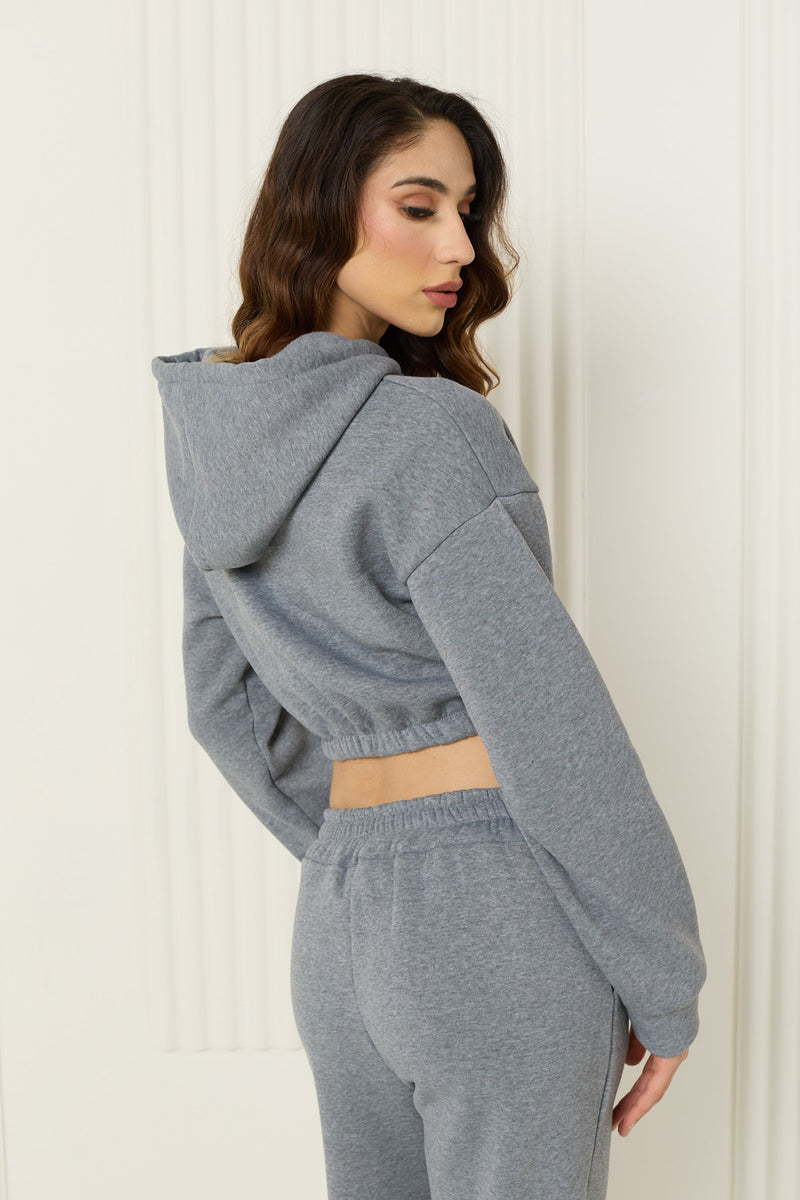 Corset detailed tracksuit in Grey