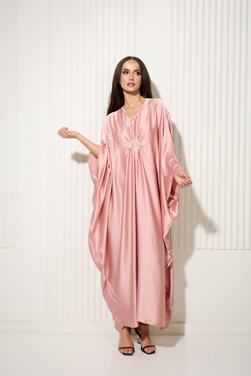Baby Pink Dress with Central Diamond Gem Detail