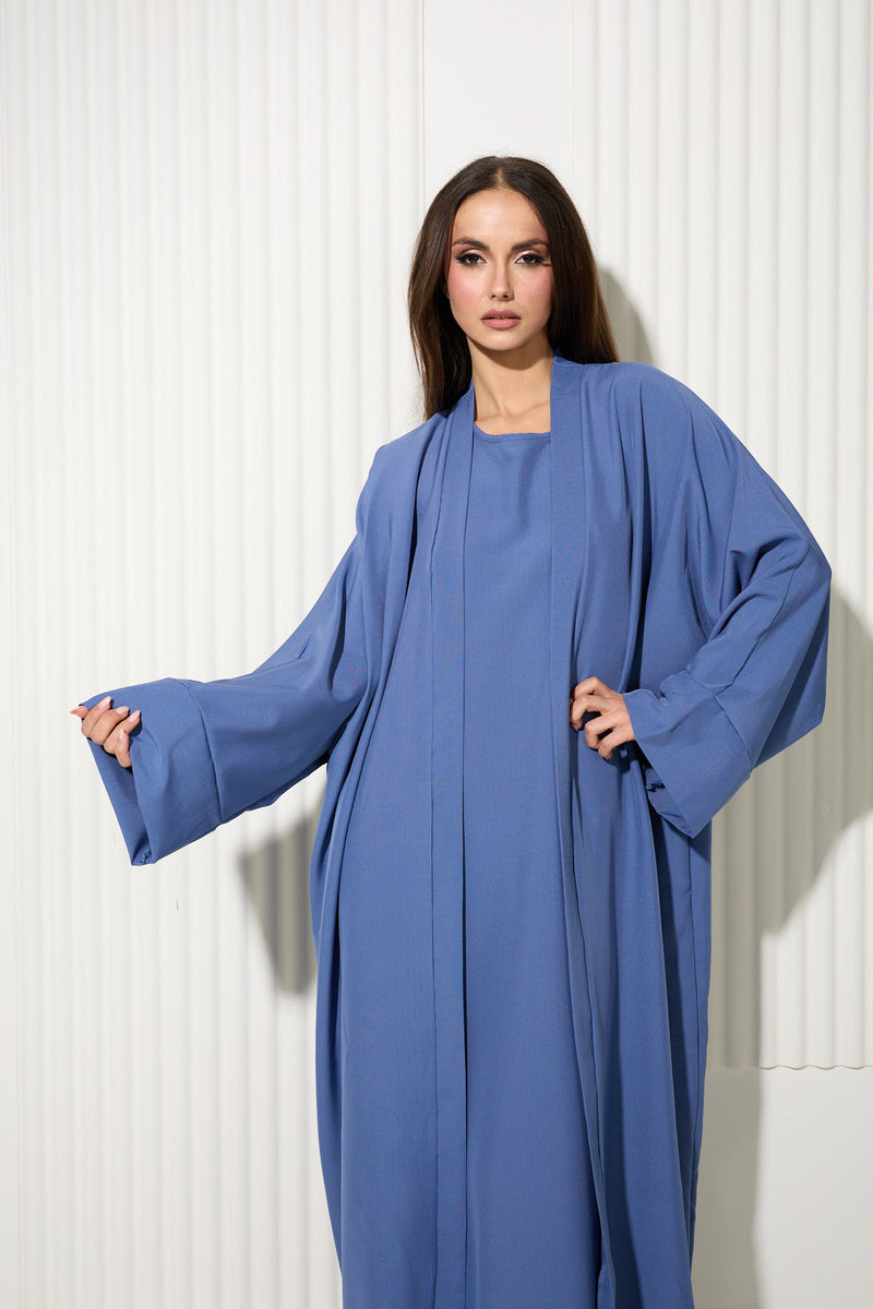 Duck Egg Blue Two Piece Vest Dress and Matching Kimono Set